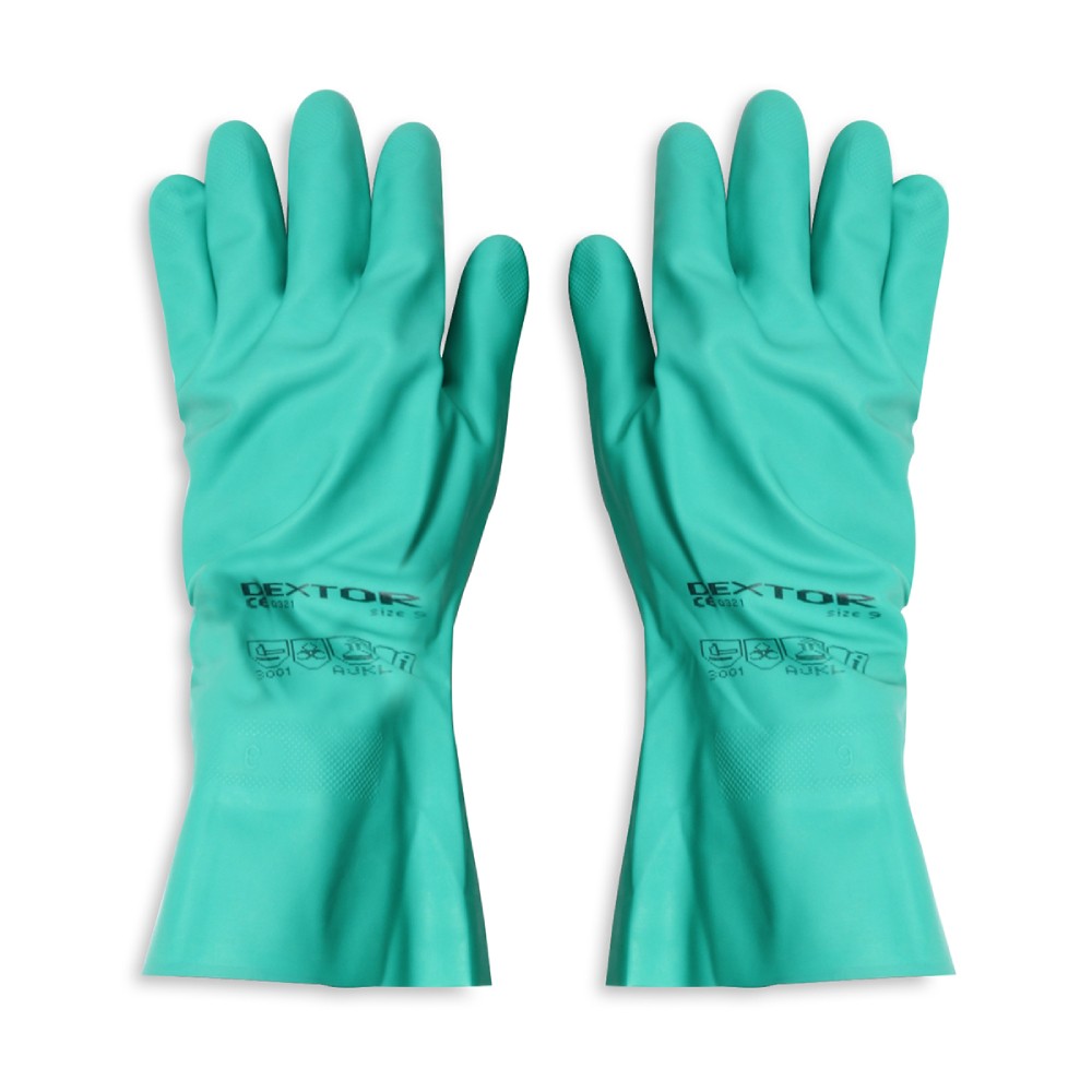 ถุงมือยางไนไตร MASTER GLOVE ไซส์ L สีเขียว