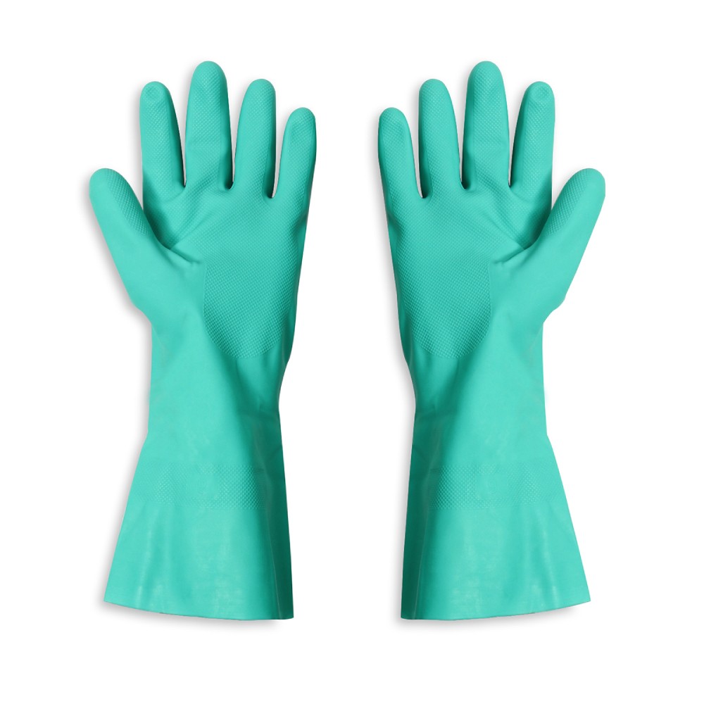 ถุงมือยางไนไตร MASTER GLOVE ไซส์ L สีเขียว