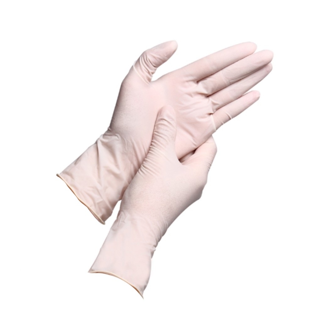 ถุงมือยาง MASTER GLOVE ไม่มีแป้ง ไซส์ S สีขาว  100 ชิ้น 