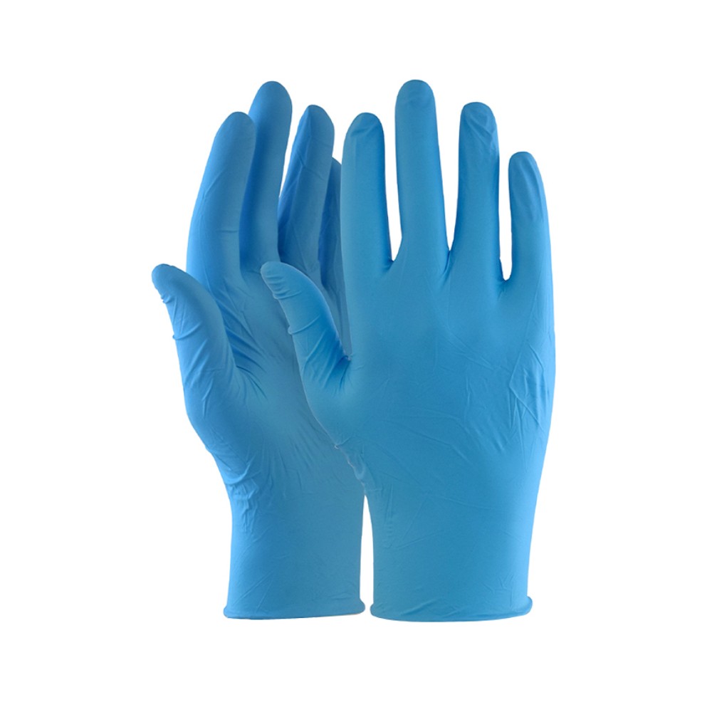 ถุงมือยาง MASTER GLOVE ไม่มีแป้ง ไซส์ S สีฟ้า  100 ชิ้น 