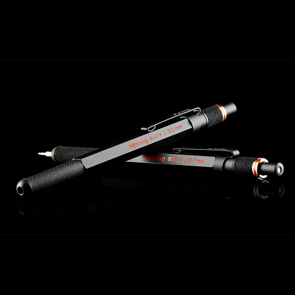 ดินสอกด Rotring 800  Stylus 0 5 มม  สีดำ ตัวท็อป หัวเก็บได้ ด้ามโลหะ สำหรับสถาปนิก