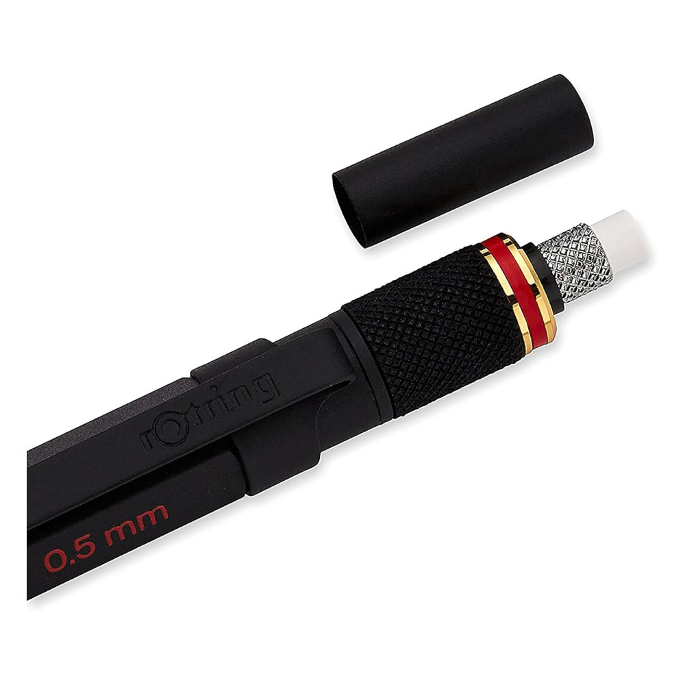 ดินสอกด Rotring 800  Stylus 0 5 มม  สีดำ ตัวท็อป หัวเก็บได้ ด้ามโลหะ สำหรับสถาปนิก