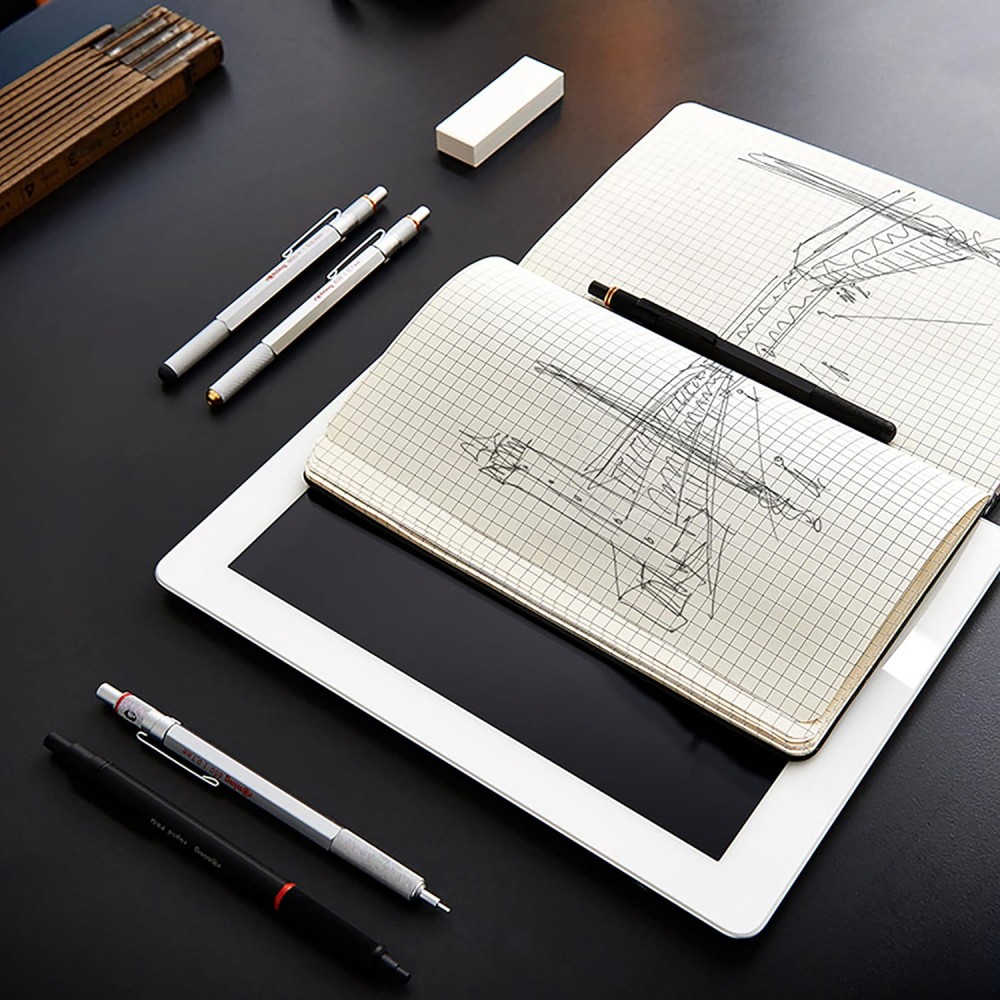 ดินสอกด Rotring Rapid Pro 0 5 มม  สีดำ ด้ามโลหะ จับถนัดมือ กลไกกันไส้หัก  1904258 