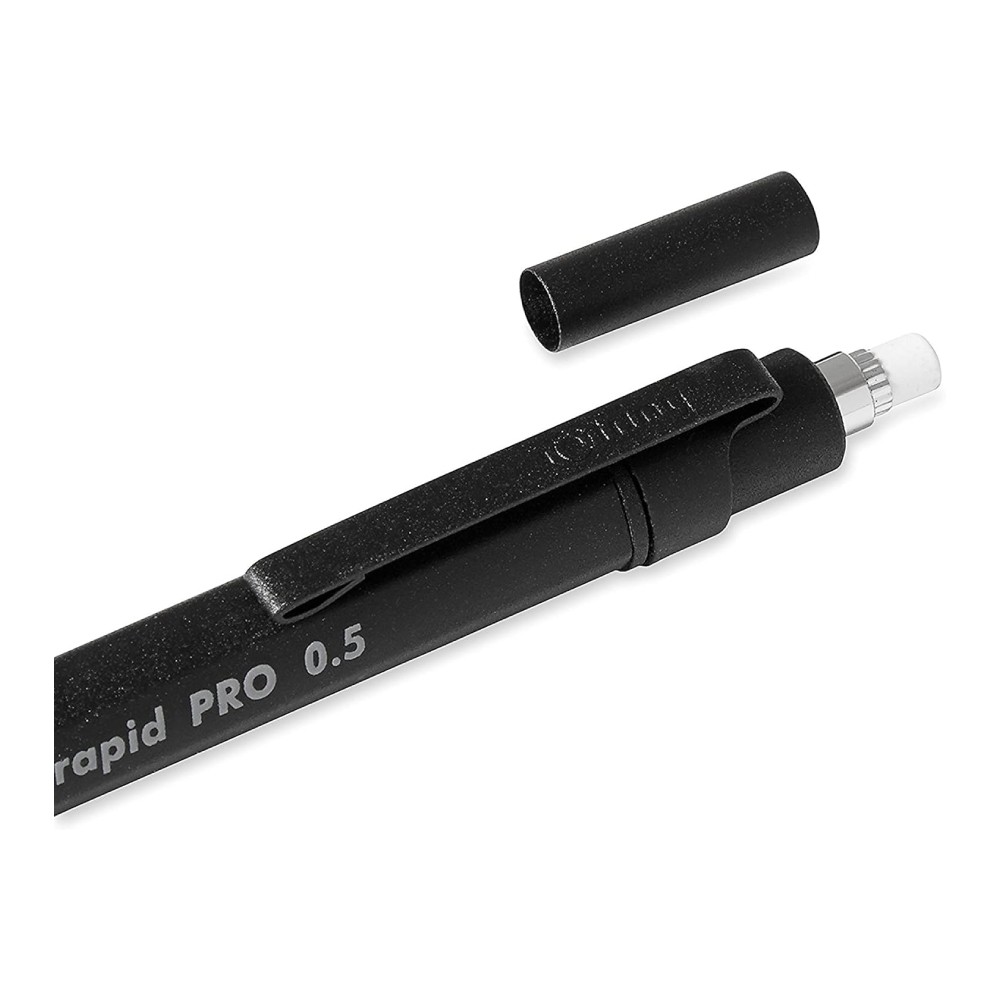 ดินสอกด Rotring Rapid Pro 0 5 มม  สีดำ ด้ามโลหะ จับถนัดมือ กลไกกันไส้หัก  1904258 