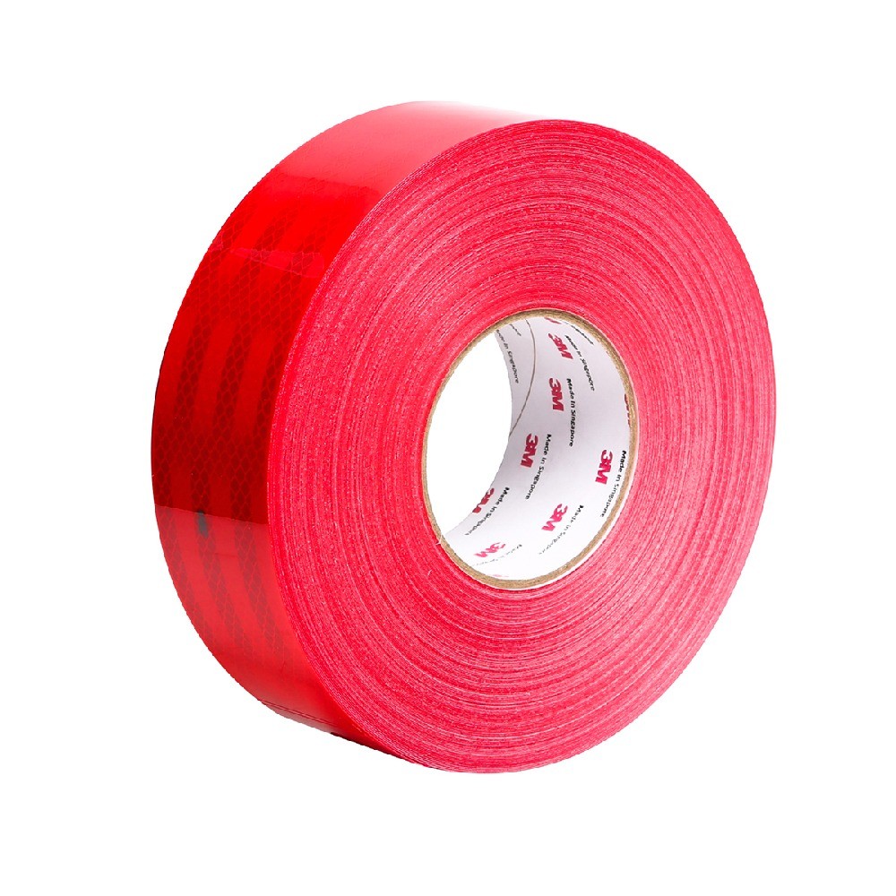 เทปสะท้อนแสงติดรถ 3M สีแดง ขนาด 53 5 MM × 50 M