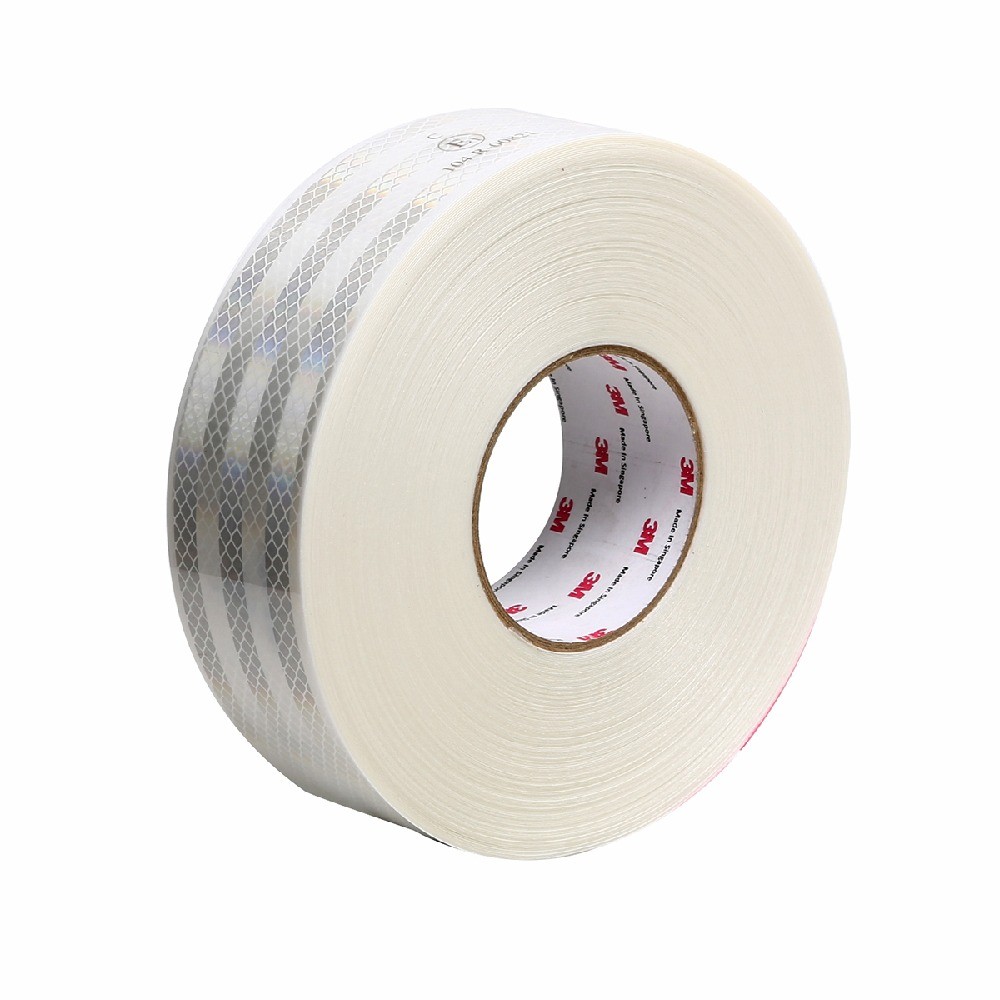 เทปสะท้อนแสงติดรถ 3M สีขาว ขนาด 53 5 MM × 50 M