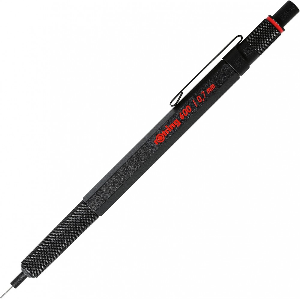 ดินสอกดเขียนแบบ Rotring 600 สีดำ 0 7 มม  ด้ามโลหะ  1904442 