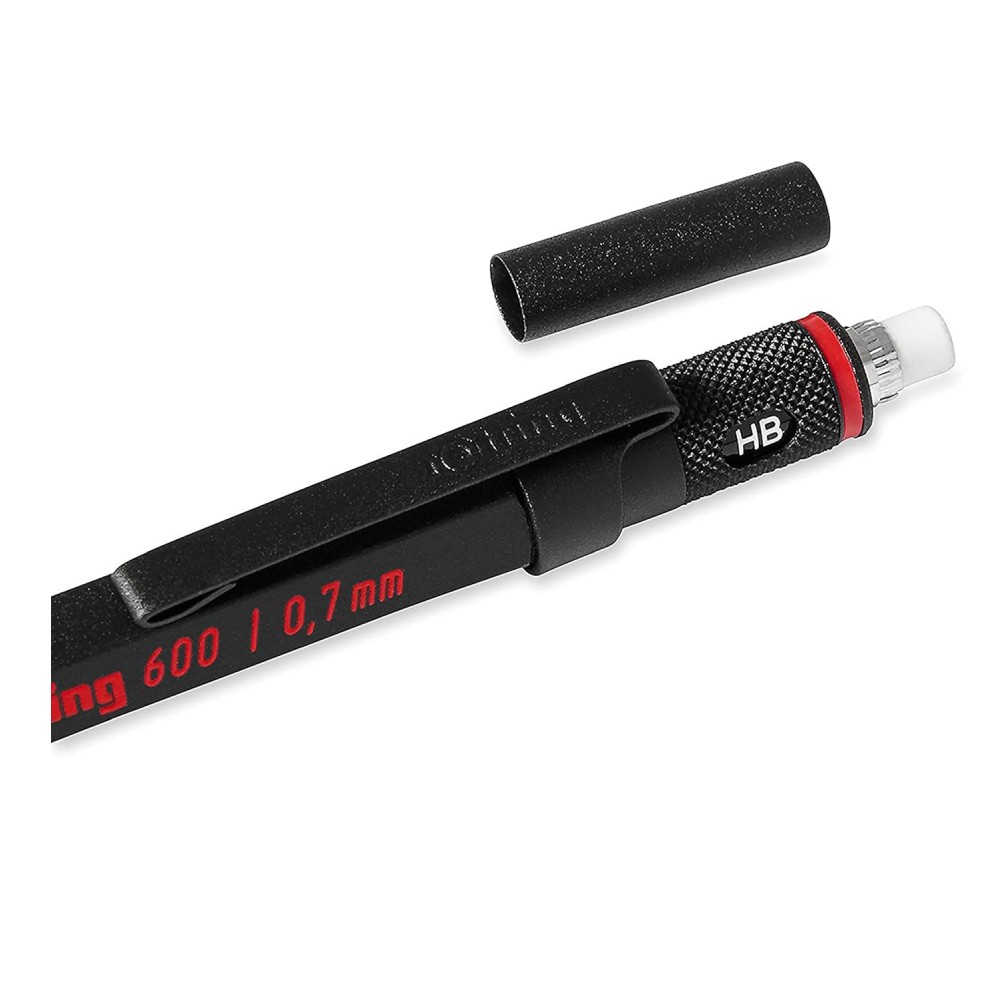 ดินสอกดเขียนแบบ Rotring 600 สีดำ 0 7 มม  ด้ามโลหะ  1904442 
