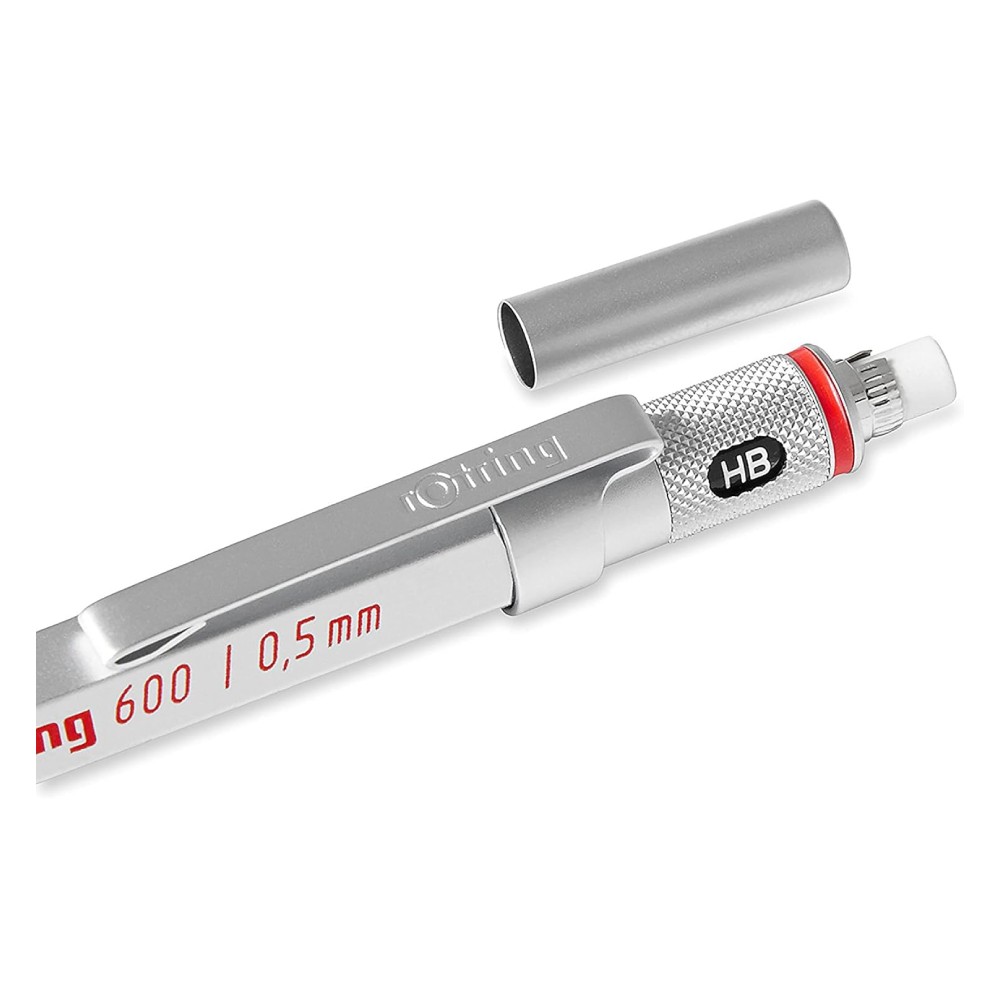 ดินสอกดเขียนแบบ Rotring 600 สีเงิน 0 5 มม  ด้ามโลหะ  1904445 