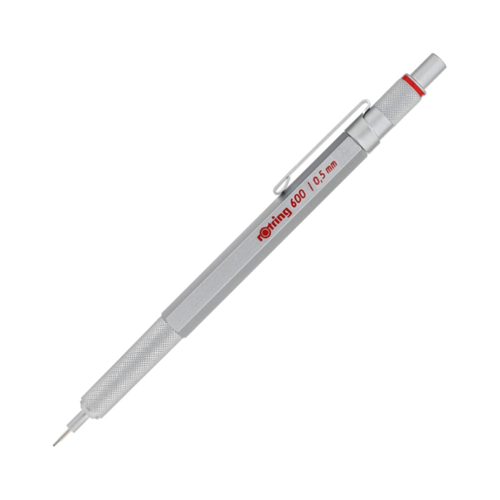 ดินสอกดเขียนแบบ Rotring 600 สีเงิน 0 5 มม  ด้ามโลหะ  1904445 