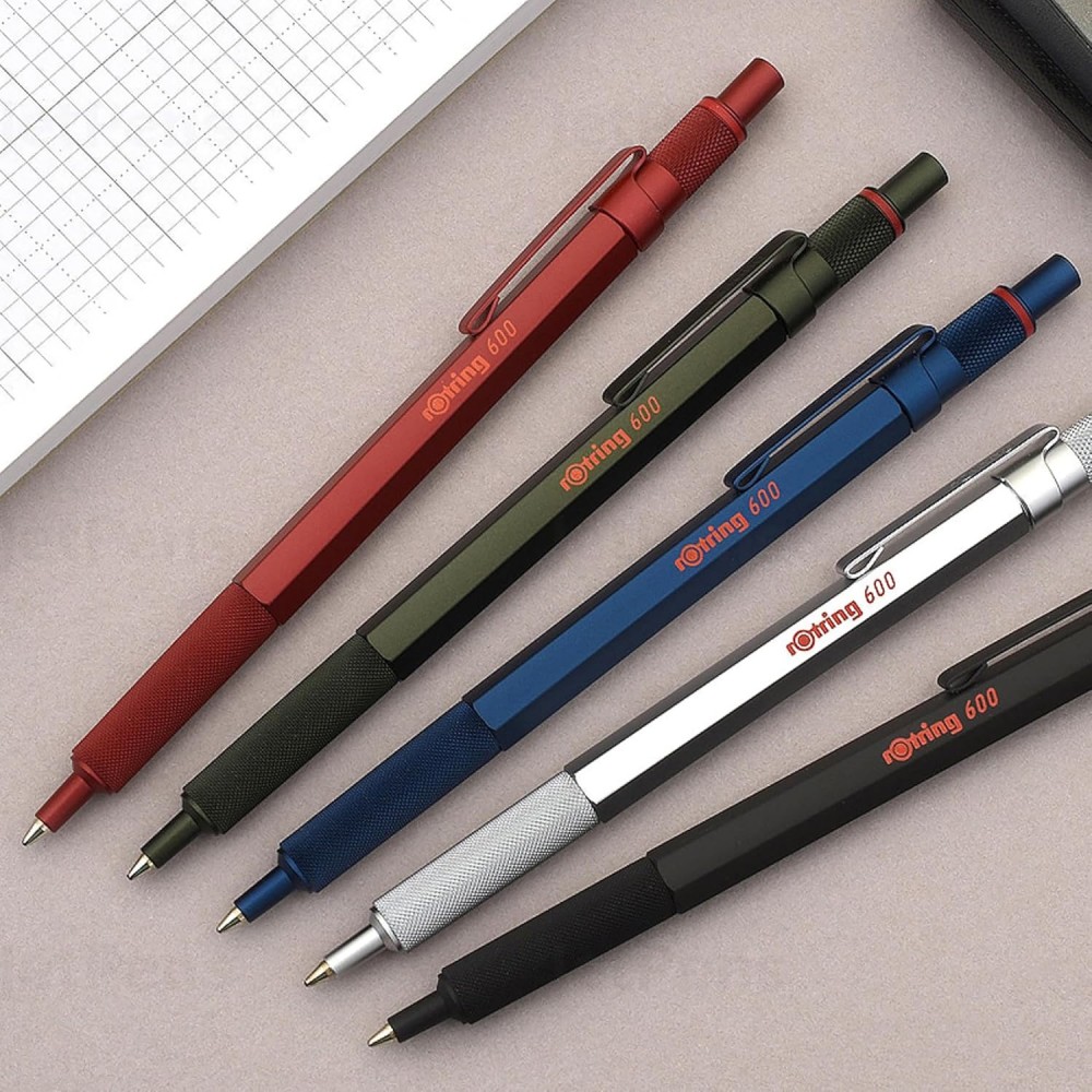 ปากกาลูกลื่น Rotring 600 Ballpoint 1 0 มม  สีดำ ด้ามโลหะ  2032577 