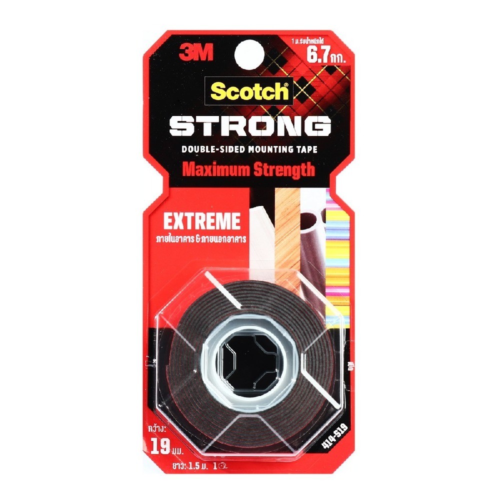 เทปกาว 2 หน้า EXTREME แรงยึดสูง 3M รุ่น Z055 2410 ขนาด 19 MM × 1 5 M