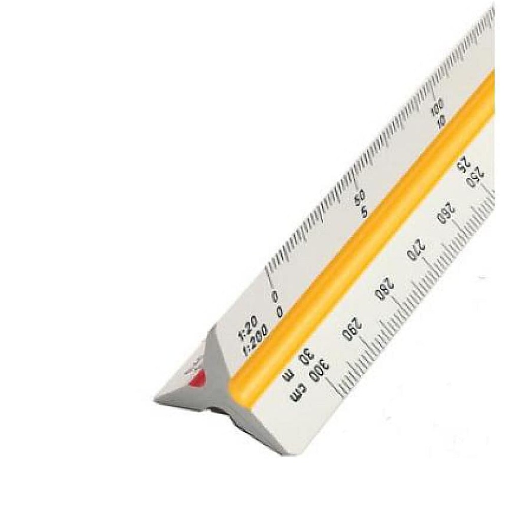 ไม้สเกลสามเหลี่ยม Rotring Scale ไม้บรรทัดวัดแบบ สเกลชัด ไม่ลอก  S0220481 