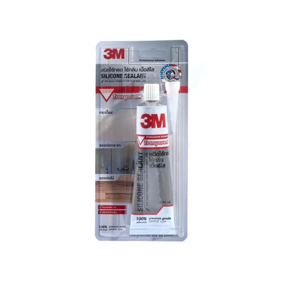 กาวซิลิโคน ไร้กรดไร้กลิ่น สีใส 3M รุ่น Z055 8135 ขนาด 60 ML
