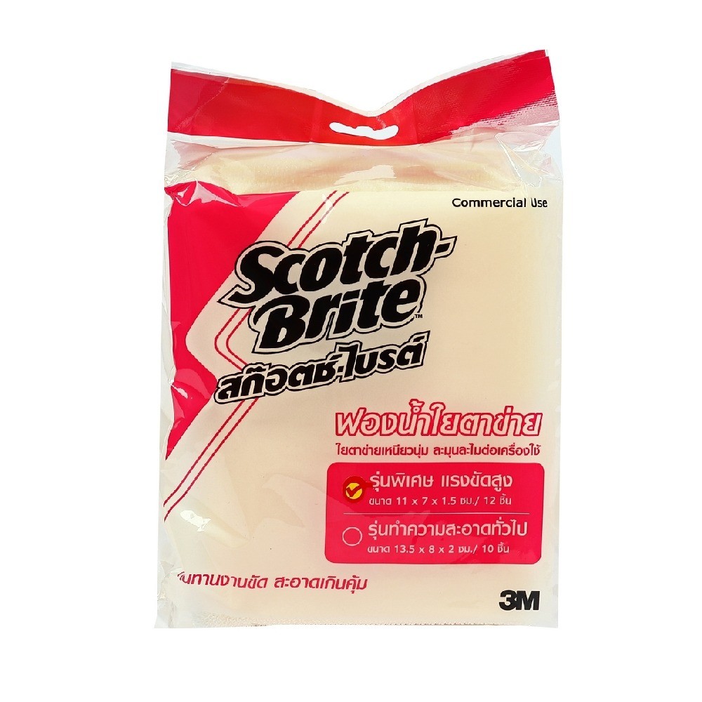 สก๊อตช์ไบรท์ใยตาข่าย 3M รุ่น Z052 0470 ขนาด 4 4 × 2 7 × 0 6 นิ้ว