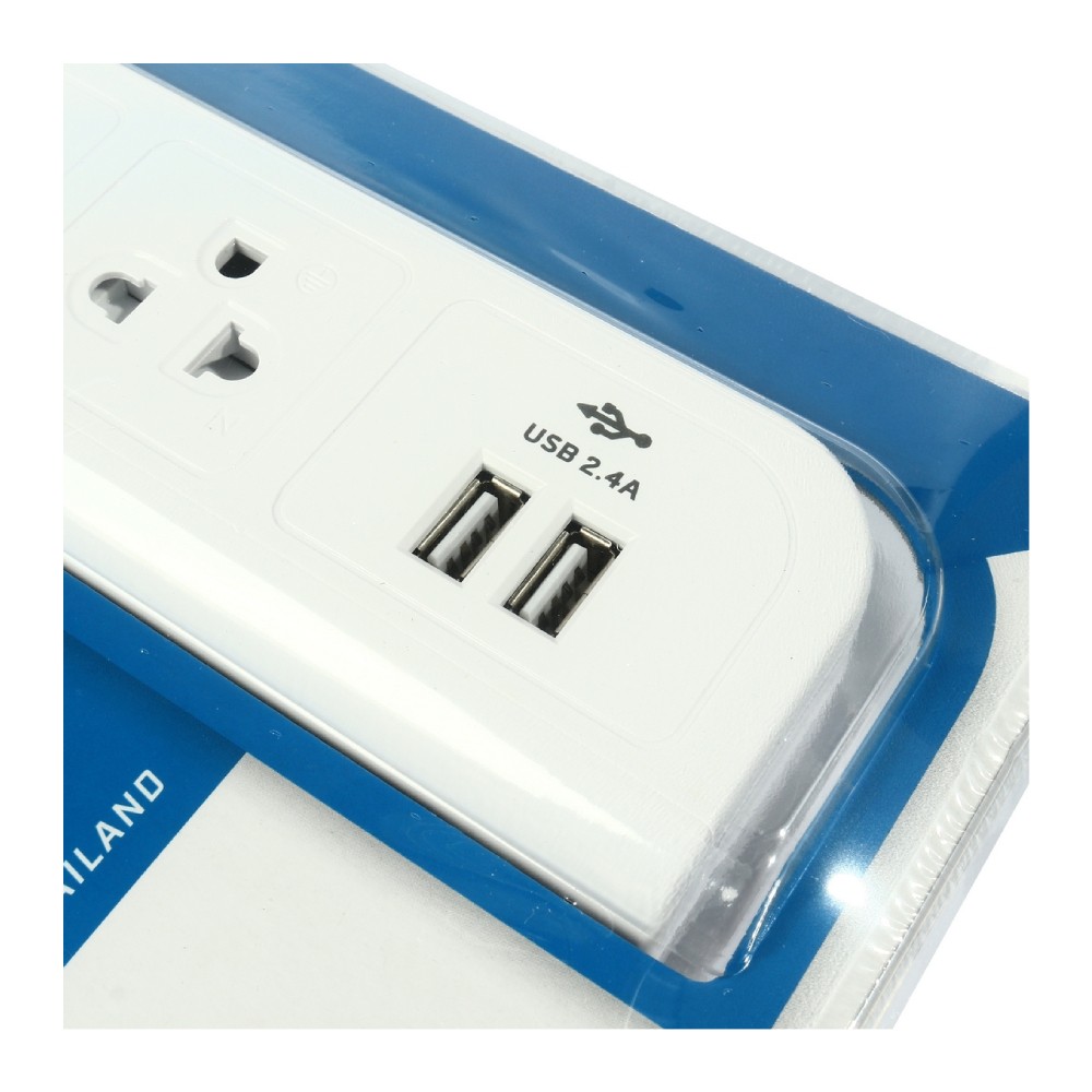 ปลั๊กพ่วง DATA WL158I 3 ช่อง 1 สวิตซ์ 2 USB ความยาว 3 เมตร