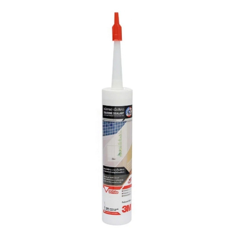 กาวซิลิโคน แบบมีกรด สีขาว 3M รุ่น Z055 8145 ขนาด 300 ML