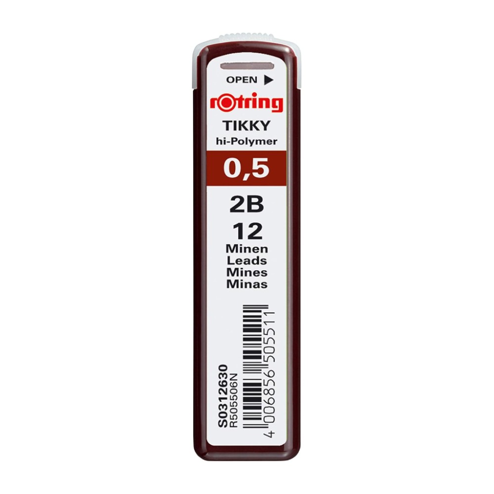 ไส้ดินสอ Rotring Hi Polymer 0 5 มม  ความเข้ม HB ไม่หักง่าย  S0312630 