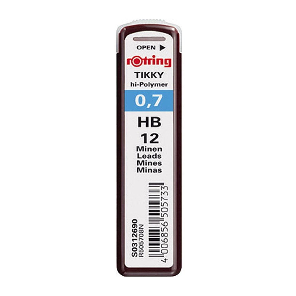ไส้ดินสอ Rotring Hi Polymer 0 7 มม  ความเข้ม HB ไม่หักง่าย  S0312690 
