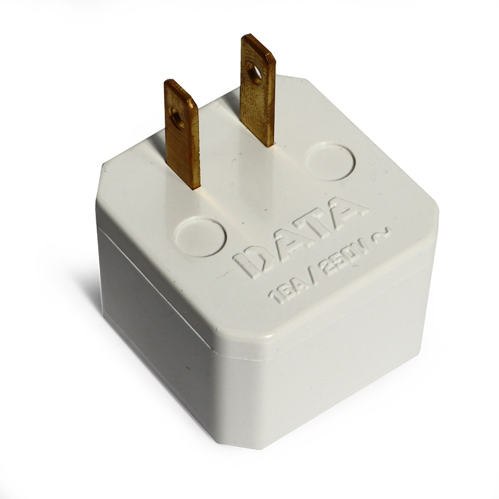 หัวแปลงปลั๊กไฟ อะแดปเตอร์ DATA DP1 Universal  ขนาด 1 ช่อง สีขาว ดำ