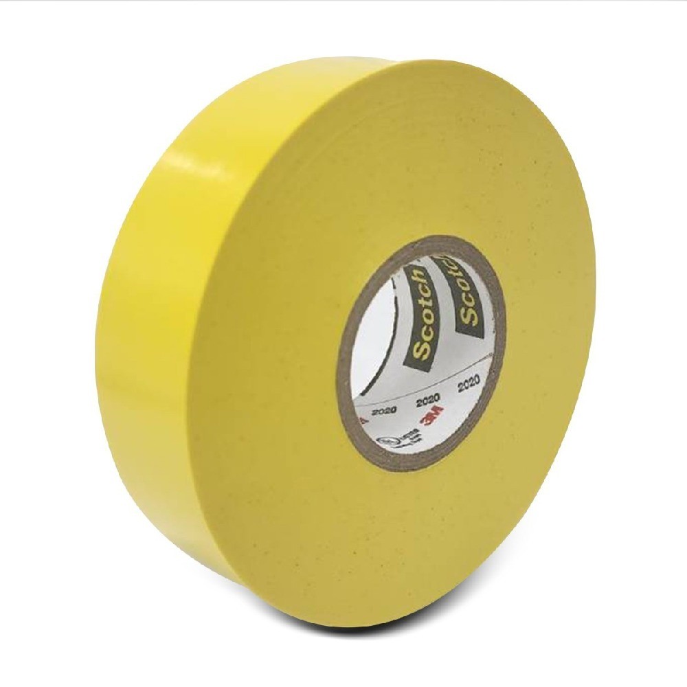 เทปพันสายไฟ SCOTCH 35 VINYL 3M รุ่น Z053 0045Y สีเหลือง ขนาด 3 4 นิ้ว × 66 FT
