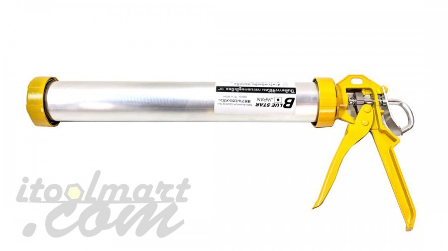 ปืนยิงกาวซิลิโคน ชนิดหลอดแข็ง/แบบเติม ทรงกระบอกอลูมิเนียม 15 นิ้ว BLUE STAR BU-9065