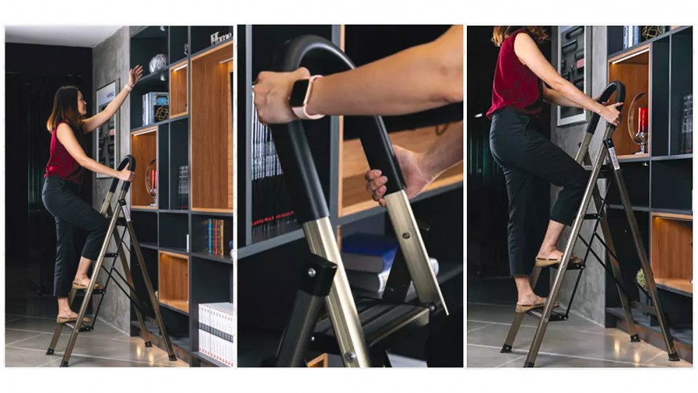 บันไดอะลูมิเนียม 4 ขั้น HAFELE 489.10.423 ECOM-120 LADDER 4 STEPS  Aluminum