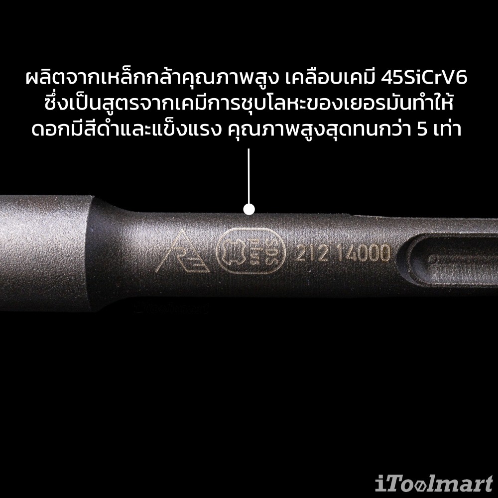 ดอกสกัดแบน RENNSTEIG 212 14000 SB ขนาด 20 mm ยาว 140 mm ก้าน SDS plus