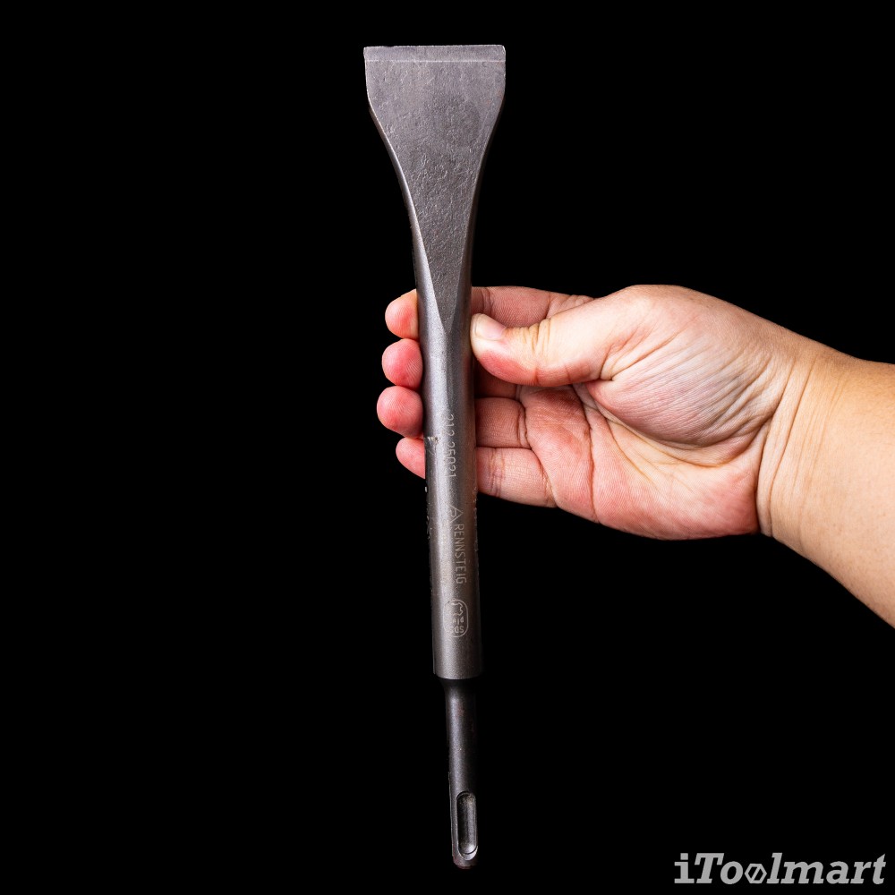 ดอกสกัดแบน มุม offset RENNSTEIG 212 25021 ขนาด 40 mm ยาว 250 mm ก้าน SDS plus