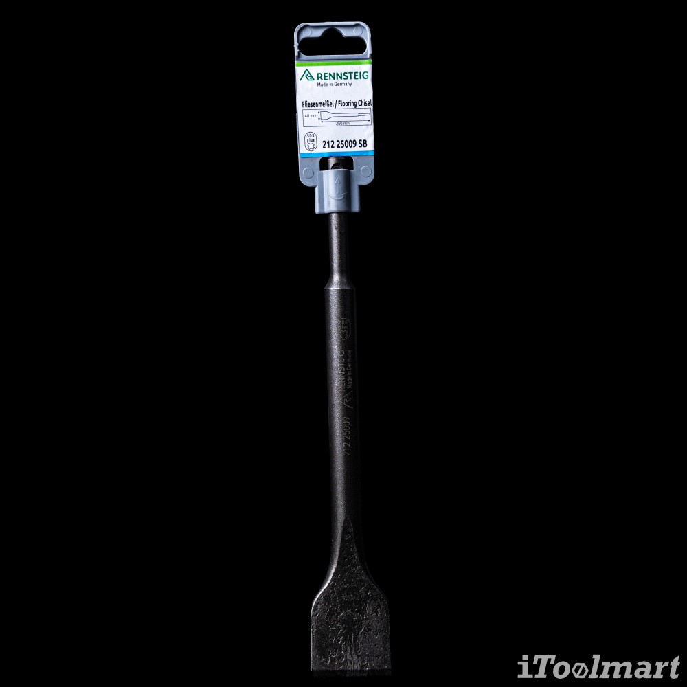 ดอกสกัดแบน มุม 30° offset RENNSTEIG 212 25009 SB ขนาด 40 mm ยาว 250 mm ก้าน SDS plus