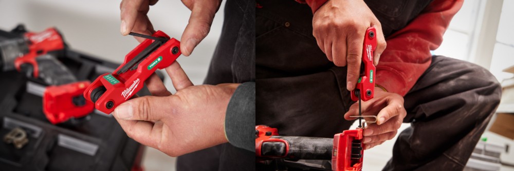 ประแจหกเหลี่ยมหัวทอร์คแบบพับ 8 ชิ้น MILWAUKEE 48-22-2184