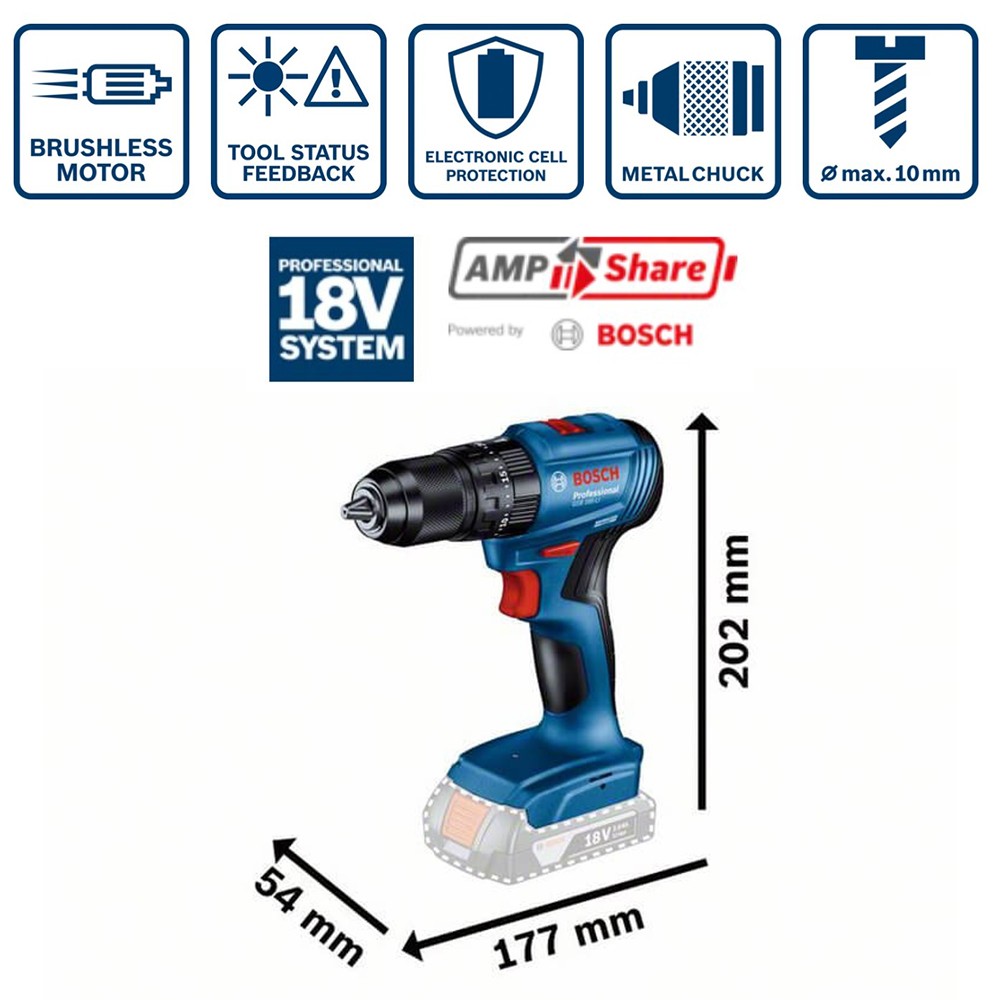 สว่านไขควงกระแทกไร้สาย BOSCH GSB 185-LI PROFESSIONAL