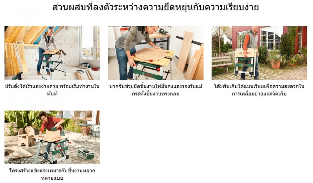 โต๊ะทำงาน โต๊ะจับชิ้นงาน Bosch รุ่น PWB 600