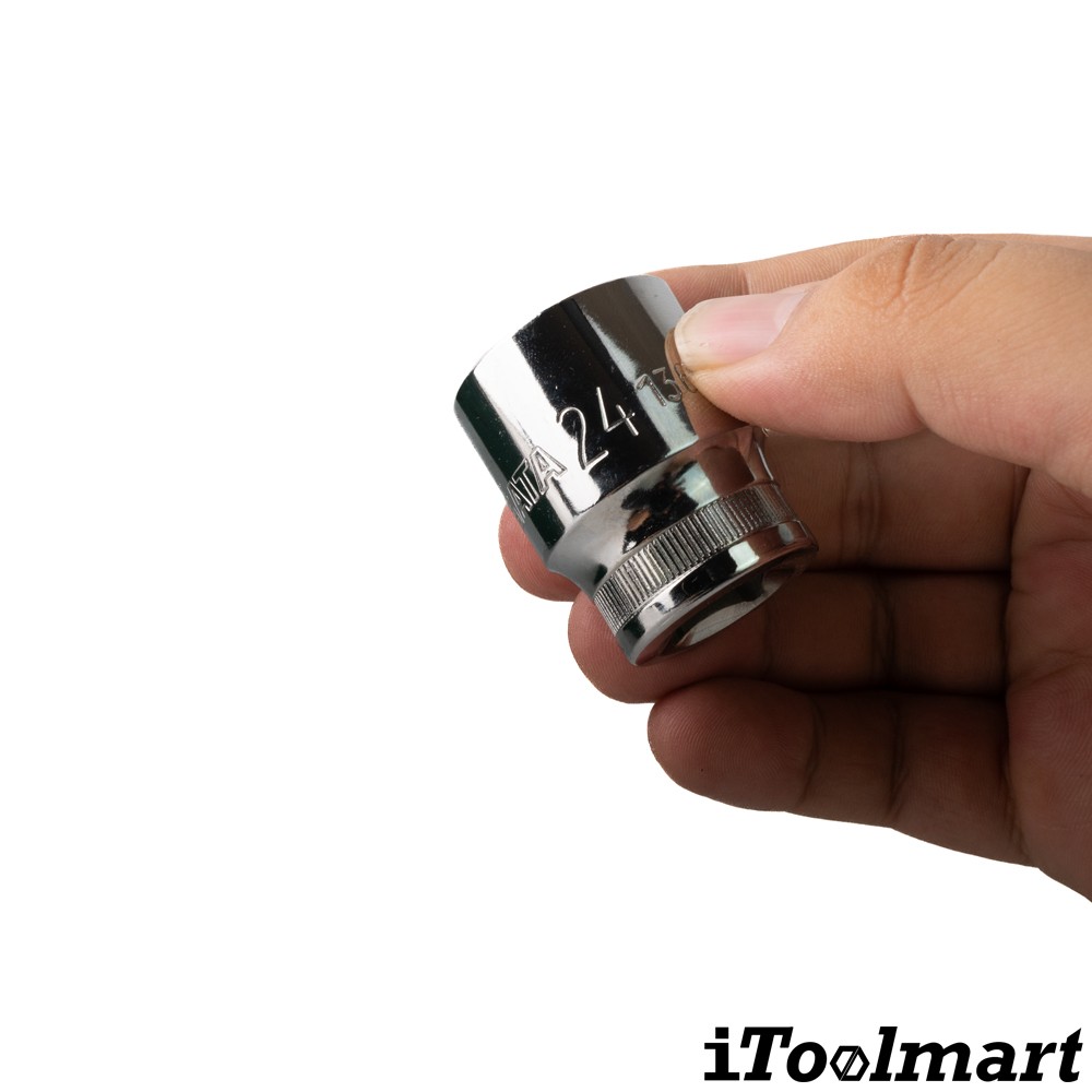 ลูกบล็อกสั้น 24 mm. 1/2 นิ้ว 12 เหลี่ยม SATA 13615