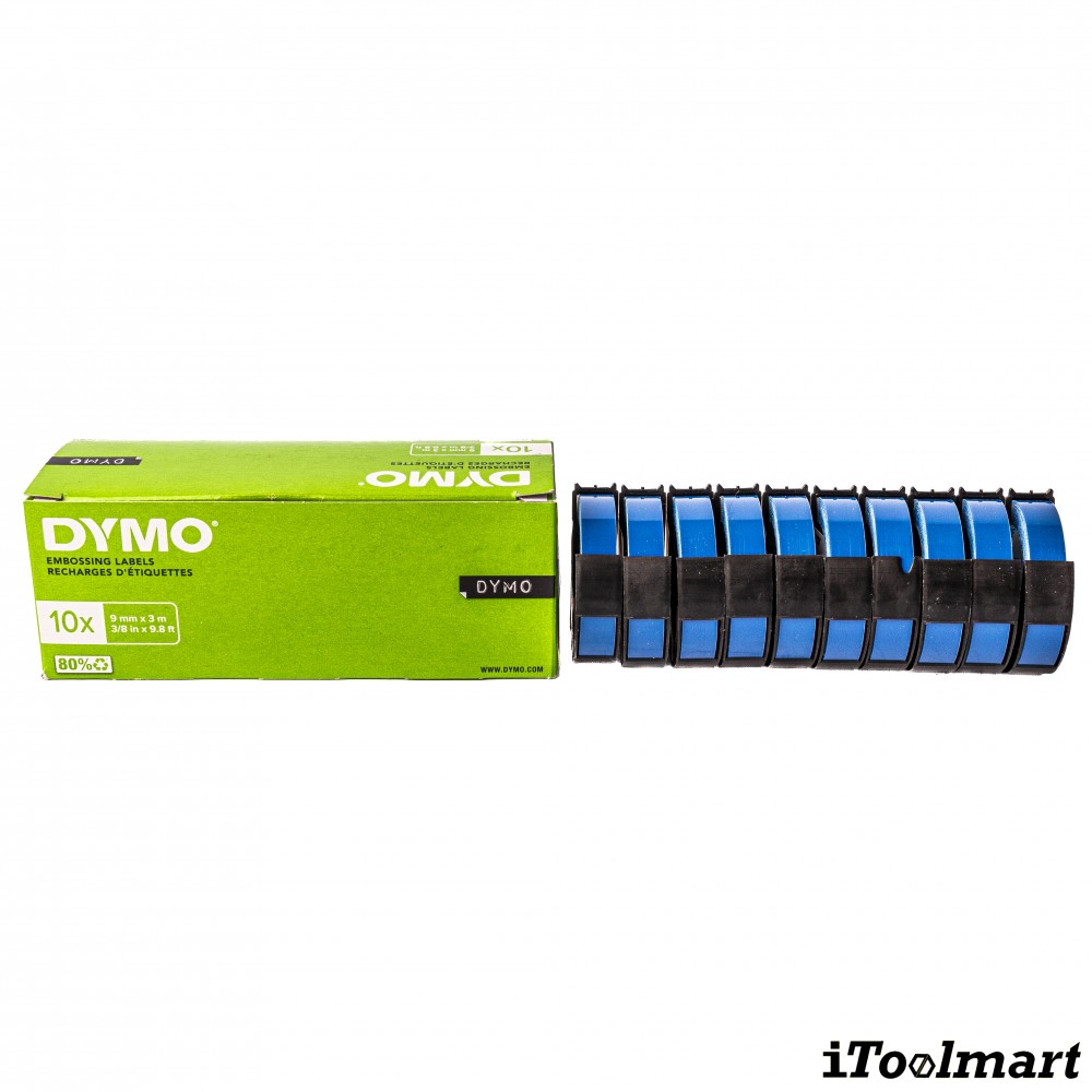 DYMO 520106 Tape global DY EMB 9 mm. x 3 m. BLUE (10Pcs.)