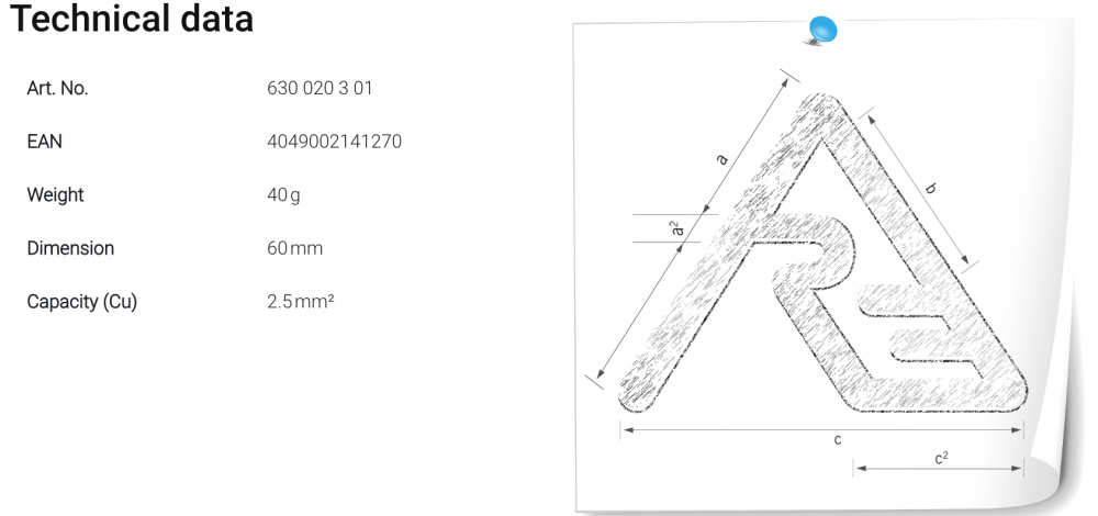ชุดหัวย้ำ ดายย้ำ Locator 50.020 For MTA Rennsteig 630 020 3 01 สำหรับคีมย้ำสายไฟ ไฮดรอลิค APZ 50, HPZ 50.1
