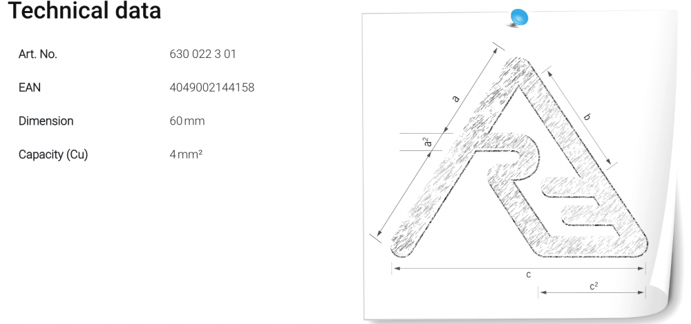 ชุดหัวย้ำ ดายย้ำ Locator 50.022 For MTA Rennsteig 630 022 3 01 สำหรับคีมย้ำสายไฟ ไฮดรอลิค APZ 50, HPZ 50.1