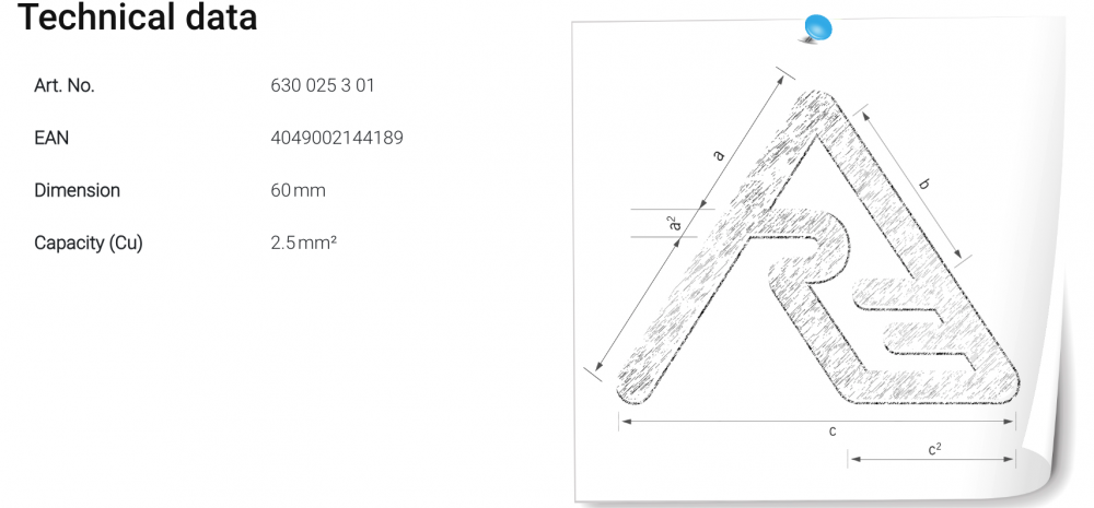 ชุดหัวย้ำ ดายย้ำ Locator 50.025 For MTA Rennsteig 630 025 3 01 สำหรับคีมย้ำสายไฟ ไฮดรอลิค APZ 50, HPZ 50.1
