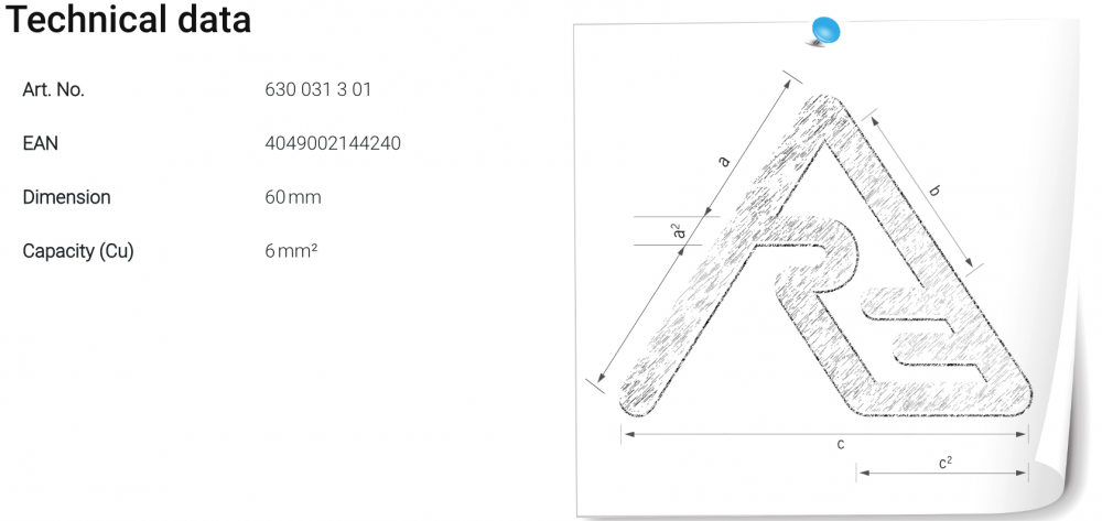 ชุดหัวย้ำ ดายย้ำ Locator 50.031 For MTA Rennsteig 630 031 3 01 สำหรับคีมย้ำสายไฟ ไฮดรอลิค APZ 50, HPZ 50.1