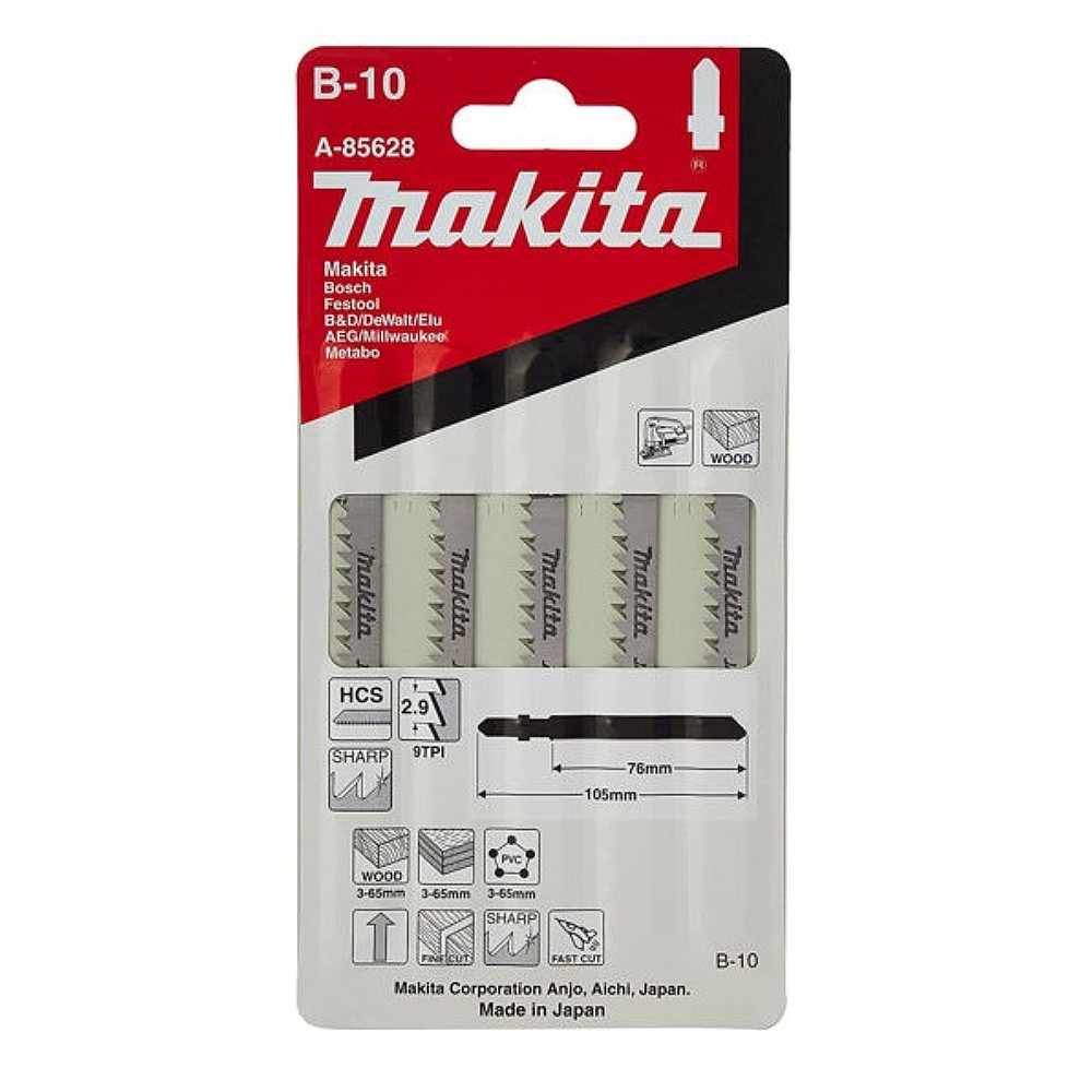 ใบเลื่อยจิ๊กซอว์ B-Type No.B-10 MAKITA A-85628