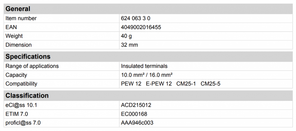 หัวย้ำ ดายย้ำ Rennsteig 624 063 3 0 สำหรับเครื่องย้ำ PEW 12, E-PEW 12, CM 25-1, CM 25-5, CM 25-6
