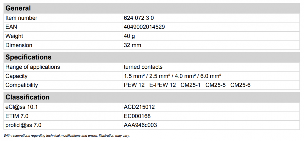 หัวย้ำ ดายย้ำ Rennsteig 624 072 3 0 สำหรับเครื่องย้ำ PEW 12, E-PEW 12, CM 25-1, CM 25-5, CM 25-6