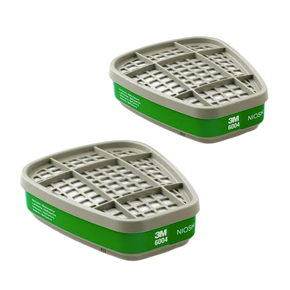 ตลับกรอง 3M 6004 ตลับกรองไอแอมโมเนียและไอเมทิลลามีน ไส้กรองคู่ (2ชิ้น)