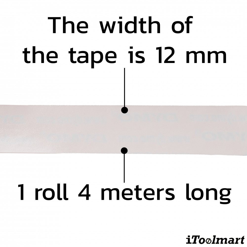 Tape plastic DYMO S0721660 LETRATAG 12 mm. x 4 m. WHITE
