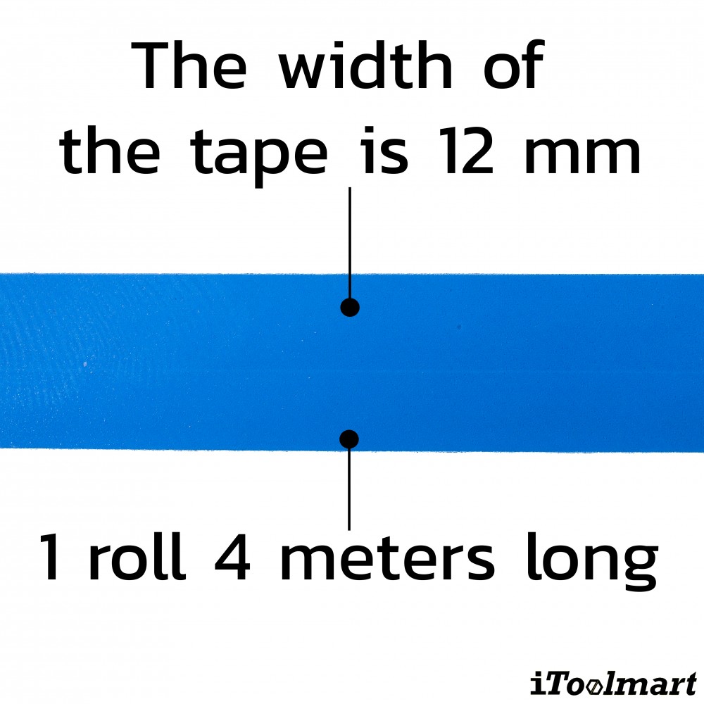 Tape plastic DYMO S0721650 Letratag 12 mm. x 4 m. BLUE