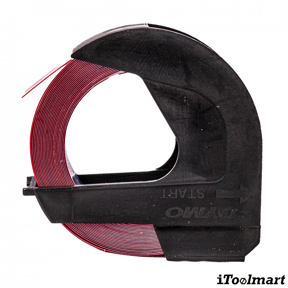 Tape global DYMO 520102 DY EMB 9 mm. x 3 m. Red