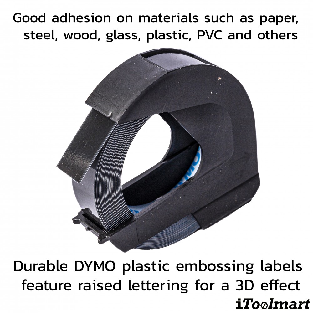 Tape global DYMO 520109 DY EMB 9 mm. x 3 m. BLACK