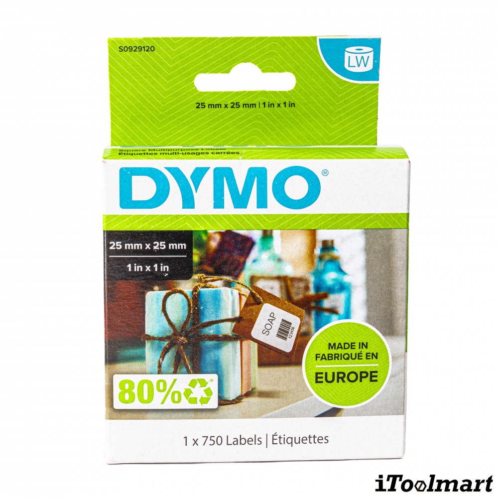 Dymo LW SQUARE MULTIPURPOSE LABELS 25X25MM (750) 
