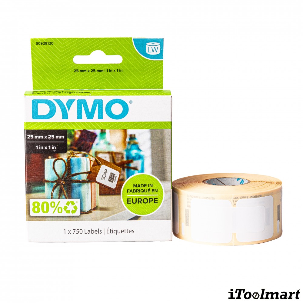 Dymo LW SQUARE MULTIPURPOSE LABELS 25X25MM (750) 