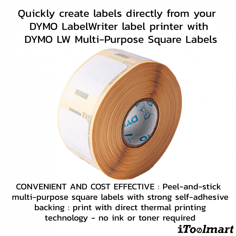 Dymo LW SQUARE MULTIPURPOSE LABELS 25X25MM (750) 